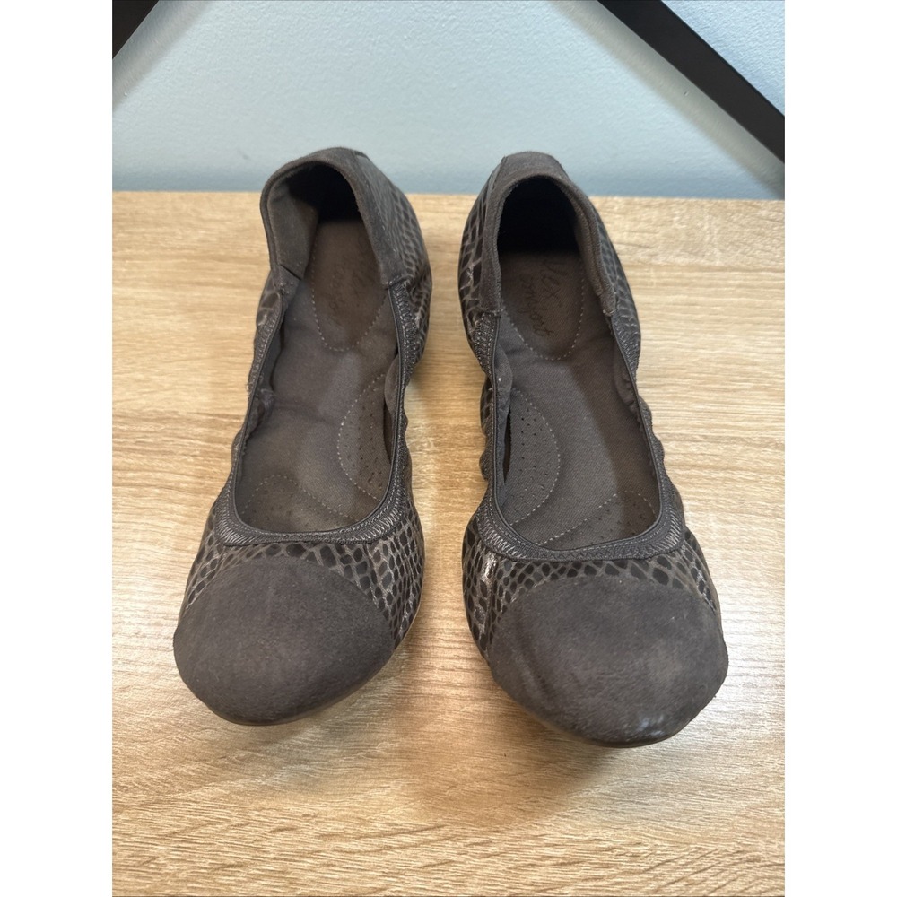 Dexflex Comfort Flats Snake Skin Print Slip on Ballet Shoe.womens  Size 8.5